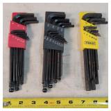 3 SAE & Metric Allen Wrench Sets