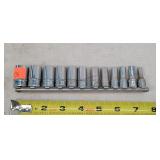 Snap-on 12pc 1/4 Metric Sockets