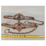 2- Victor #3 - 5" Double Long Spring Traps