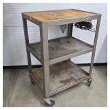 Metal Rolling Shop Cart 24x18x34"