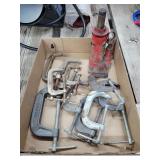 3-4" C Clamps & Bottle Jack