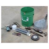 Galvenized Funnel, Tools, & More