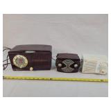 3- Vintage Radios - middle one broken