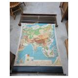 9 Tier Vintage Wall Hanging Maps 52'w