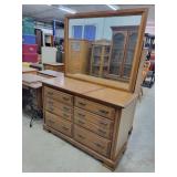 6- Drawer Wooden Dresser with Mirror - 52'w