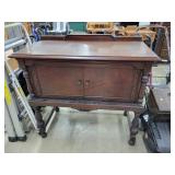 Vintage Dark Wood Buffet Cabinet - 20x40x38t