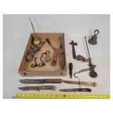 Antique Beam Scale, Knives, Eagle Oil Can, & More