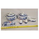 5 Pcs of Churchill Blue Willow Soup Tureens &