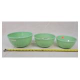 Fire King Jadeite Stacking Bowl Set of 3