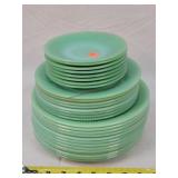 18 Pcs of Fire King Jadeite Plates