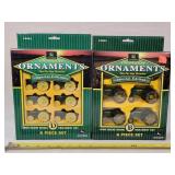 2- John Deere 6pc Ornaments Sets