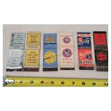 6- Antique Adv. Matchbooks - Empty