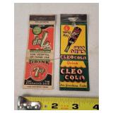 2- Antique Soda Adv. Matchbooks - Empty