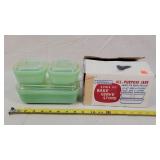 Fire King Jadeite Jar Set of 3 in Box!