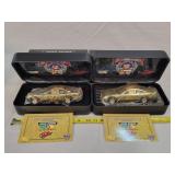 2- 1/24 John Deere 24K GOLD Race Cars