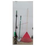 Leaf Rake, Broom, & Mop