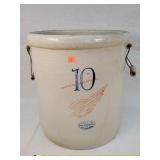 Red Wing 10 Gallon Large Wing Crock - Cracked