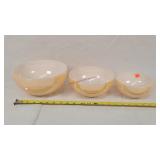 3- Fire King Peach Luster Stacking Bowls