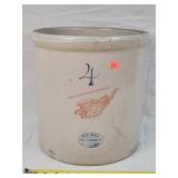 Red Wing 4 Gallon Large Wing Crock - Nice