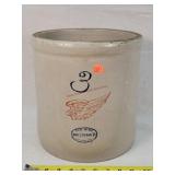 Red Wing 3 Gallon Large Wing Crock - Nice