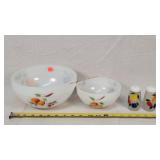 Fire King Bowl Set & Salt & Pepper