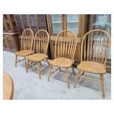 4- Amish Made Solid Oak Dining Chairs
