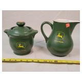 John Deere Pitcher & Sugar Canister