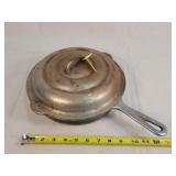 No 9 Cast Iron Silver Skillet with Lid
