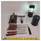 Maxam Steak Knives, Bacon Press, & LED Lights