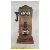 Antique Wooden Wall Telephone