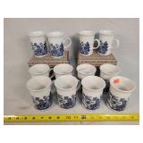 12 Pcs of Churchill Blue Willow Mugs