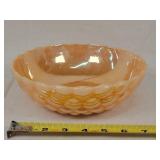Fire King Peach Luster Bubble bowl 8"w