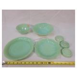 4pcs of Jadeite Plates & Bowls