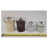 4- Stoneware Jars