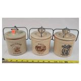 3- Stoneware Jars - Wisconsin, Schuler