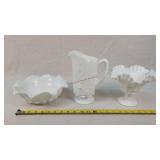 Westmoreland Milk Glass Bowls & Pitcher