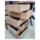 6- Old Wooden Fruit Boxes