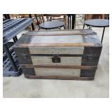 Antique Chest - 30'w - Redone Leather Interior