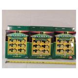 3- 6 Pc John Deere Tractor Ornament Sets