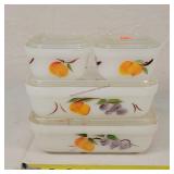 Fire King 4 Piece Casserole Set