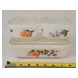 Fire King 3 Piece Casserole Set