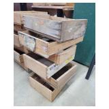 6- Old Wooden Fruit Boxes