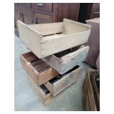 5- Old Wooden Fruit Boxes