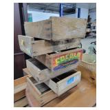 6- Old Wooden Fruit Boxes