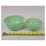 Fire King Jadeite 5" & 6" Stacking Bowls