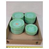 51pcs of Fire King Jadeite Saucers & Small Bowls