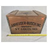 Vintage Anheuser Busch Wooden Box