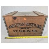Vintage Anheuser Busch Wooden Box