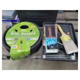 Painting Supplies & 50ft Soil Soaker Hose