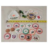 Vintage Tractor Pins & Advertising Ash Tray